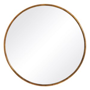Espejo Arguis Tondo de marco circular moldurado metal envejecido oro